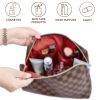 Checkered Makeup Bag;  2Pcs Travel Cosmetic Bags;  Portable Toiletry Organizer for Women;  Lightweight and Waterproof Leather Toiletries Bag for Girl