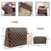 Checkered Makeup Bag;  2Pcs Travel Cosmetic Bags;  Portable Toiletry Organizer for Women;  Lightweight and Waterproof Leather Toiletries Bag for Girl