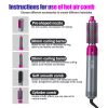 Household 5 in 1 Hot Air Comb Automatic Curling Stick Curling And Straightening Hair Comb Hair Dryer