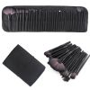 32 professional makeup brush set; facial eye shadow eyeliner foundation blush lip powder liquid cream blending brush (black)